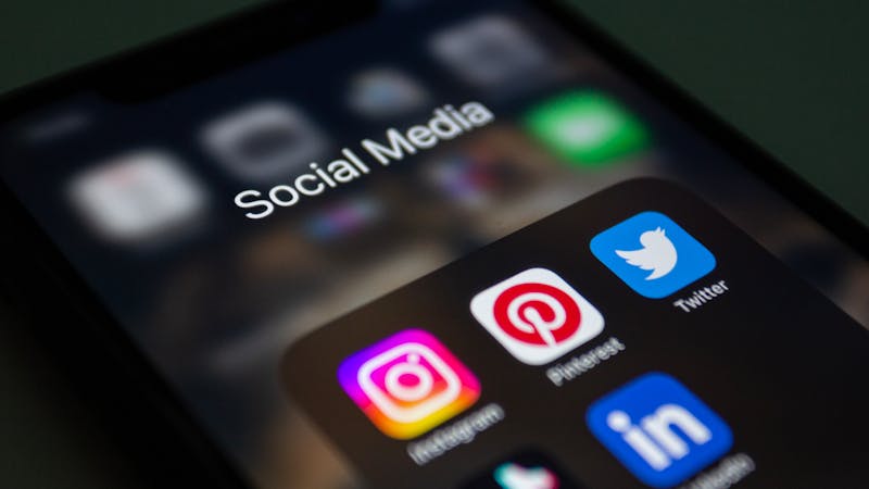 A smartphone displaying social media apps